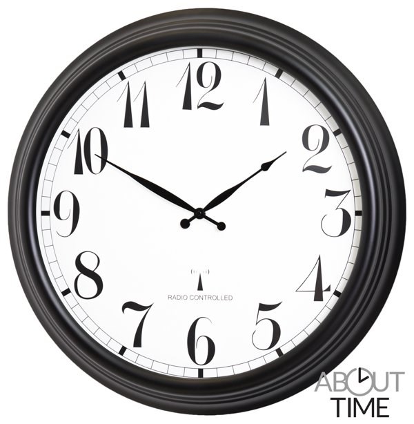 57cm Perfect Time Large Black Outdoor Clock - About Time™