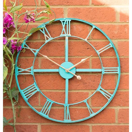 Metal Garden Clock in a Antique Patina Finish - 46cm (18\) by About Time™"