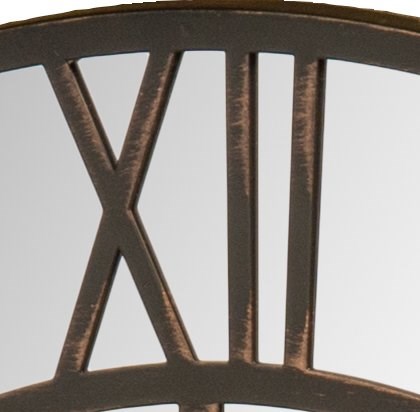40cm Metal Roman Numeral Mirror Garden Clock - by About Time™