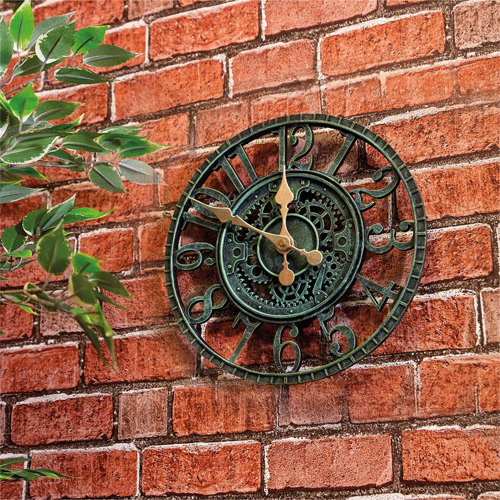 Vintage Open Face Outdoor Wall Clock