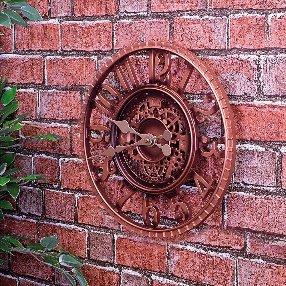 Vintage Open Face Outdoor Wall Clock