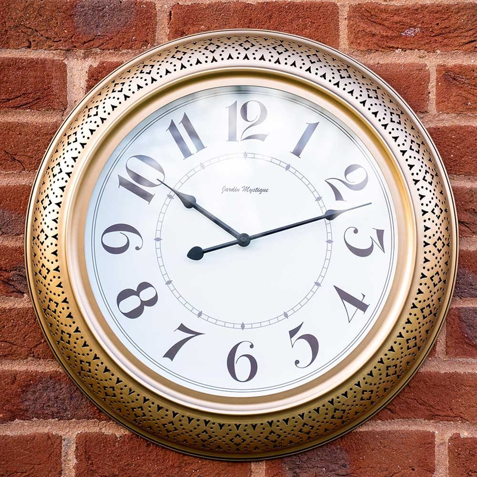 Jardin Mystique Gold Outdoor Clock 53cm