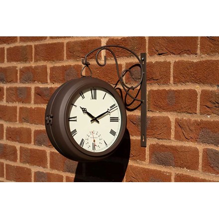 Wall Mount Rustic Station Clock 23cm