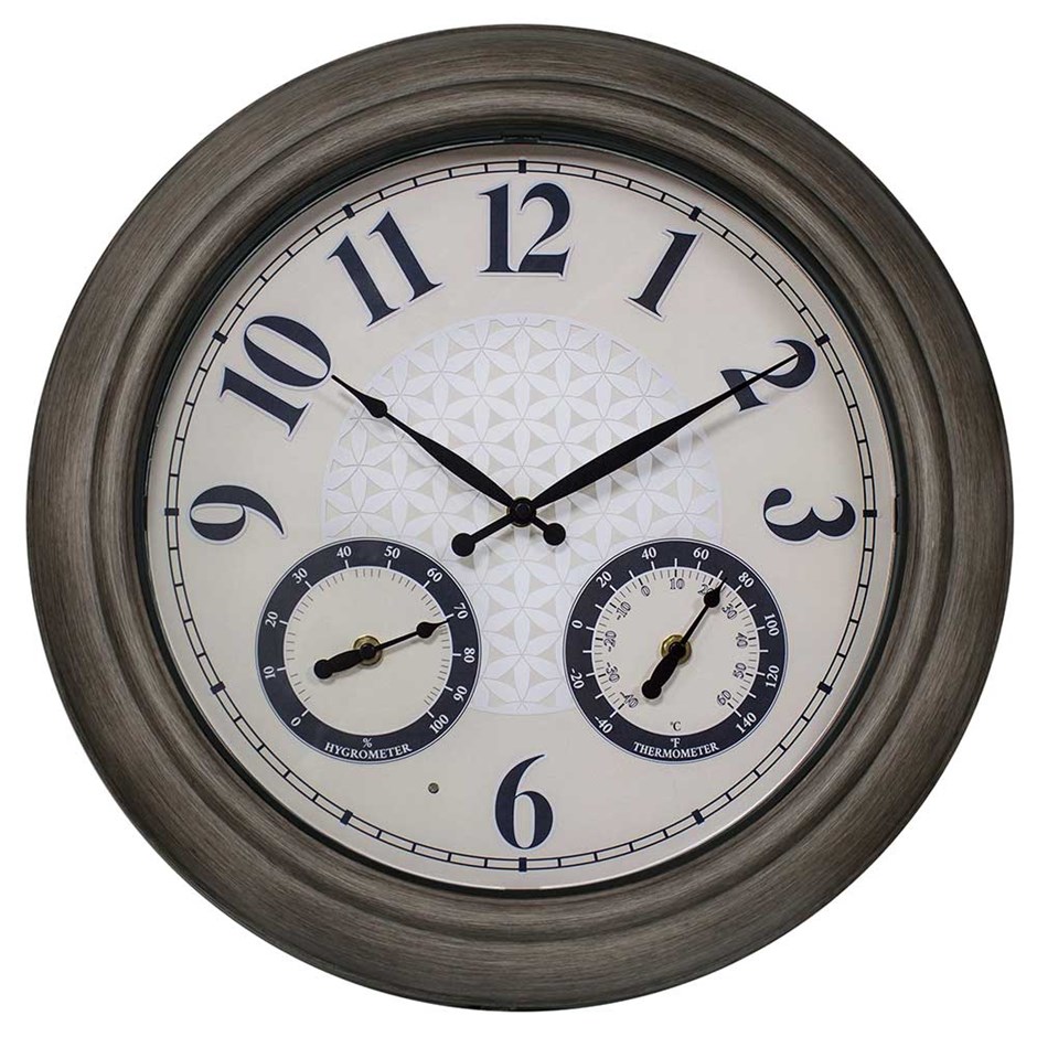 Grey Oak Station Clock 46cm