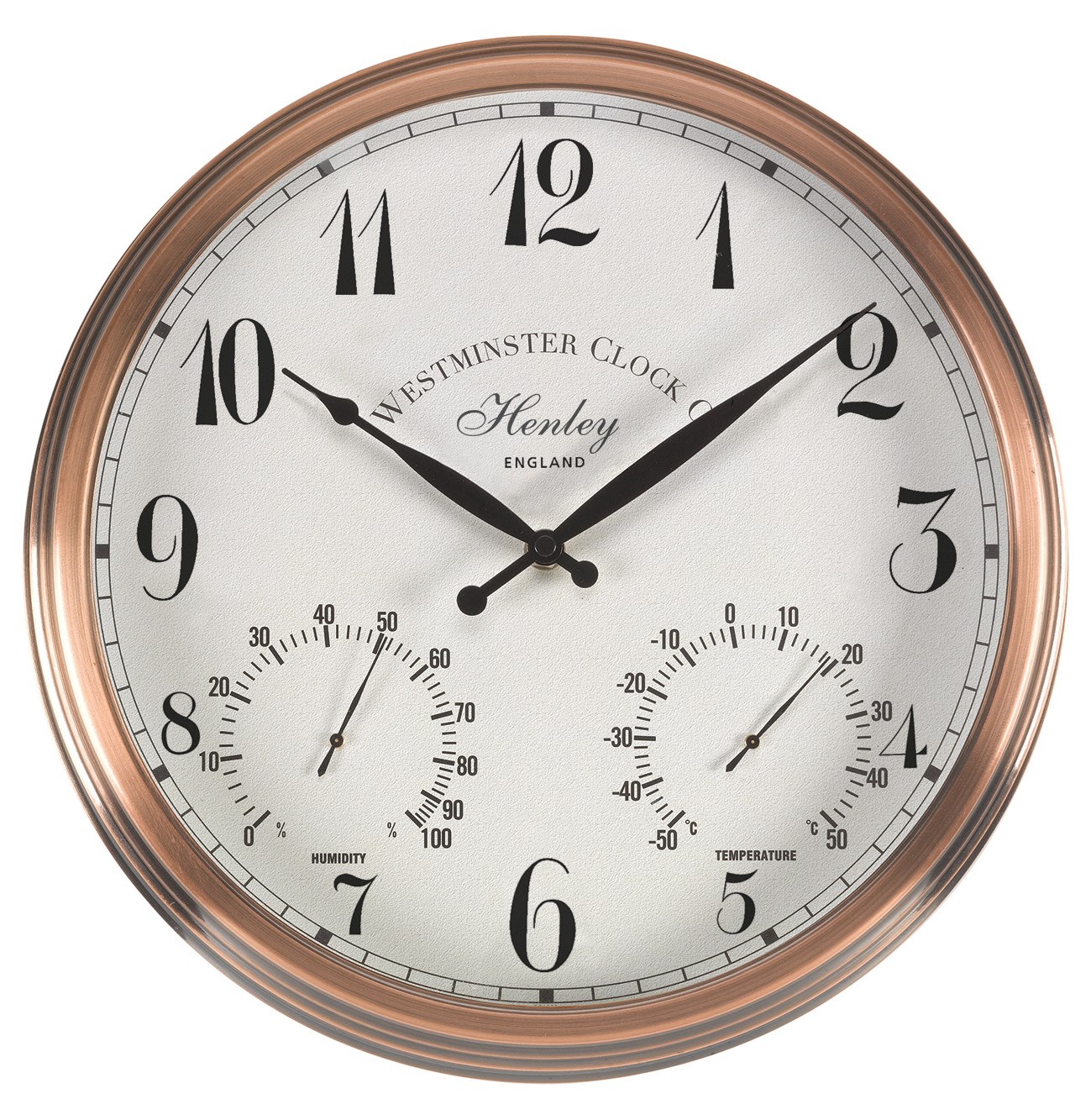 Henley 12\ Outdoor Wall Clock and Thermometer