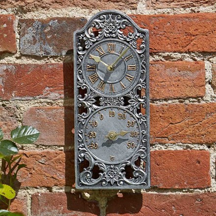 Westminster Tower 12\ Outdoor Wall Clock and Thermometer"