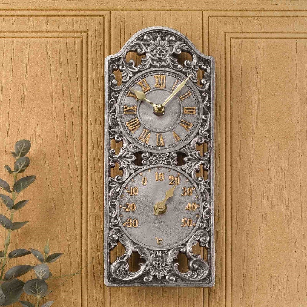 Westminster Tower 12\ Outdoor Wall Clock and Thermometer