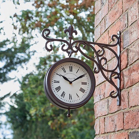 Double Sided Marylebone Station Wall Clock & Thermometer