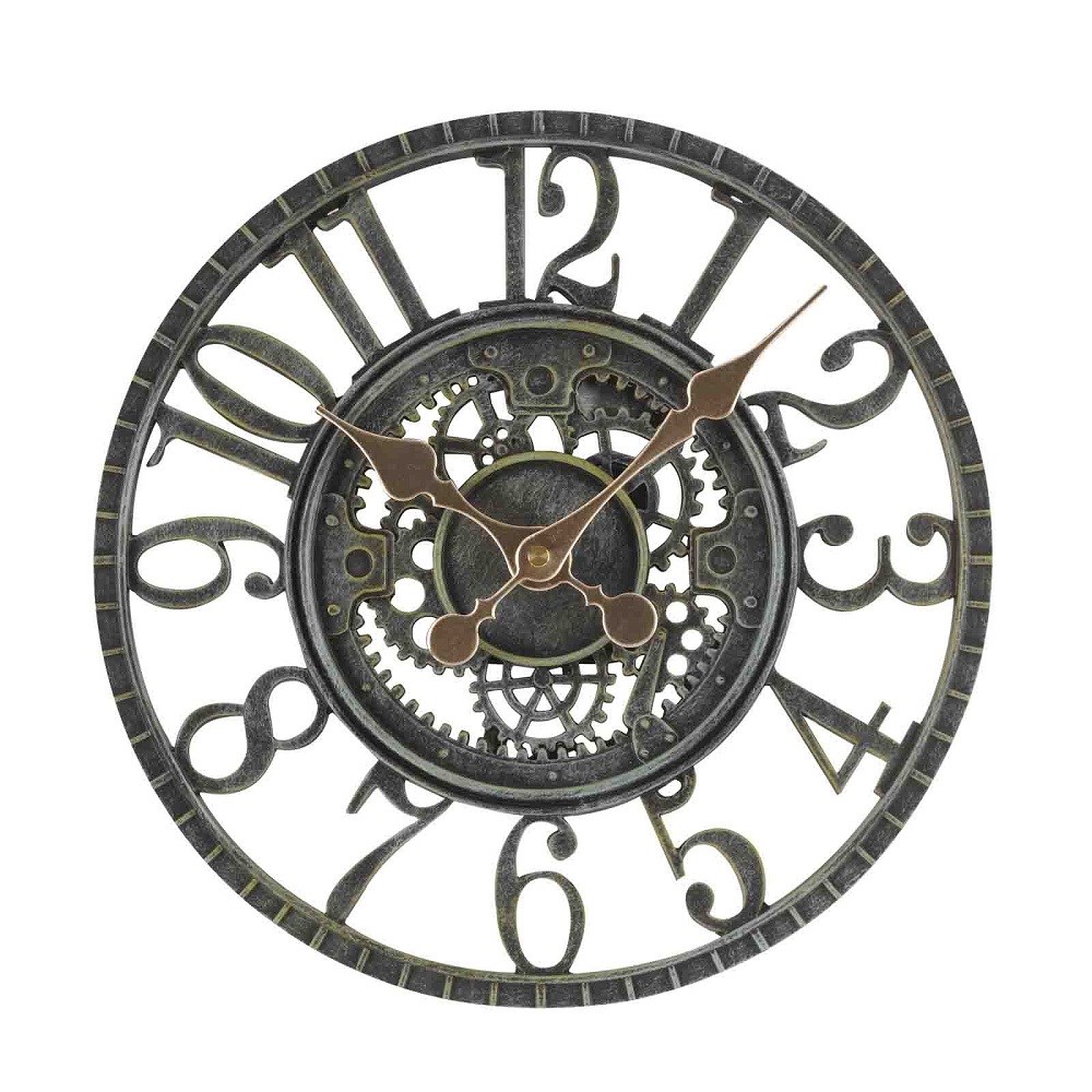 Newby Mechanical Verdigris 12\ Outdoor Wall Clock