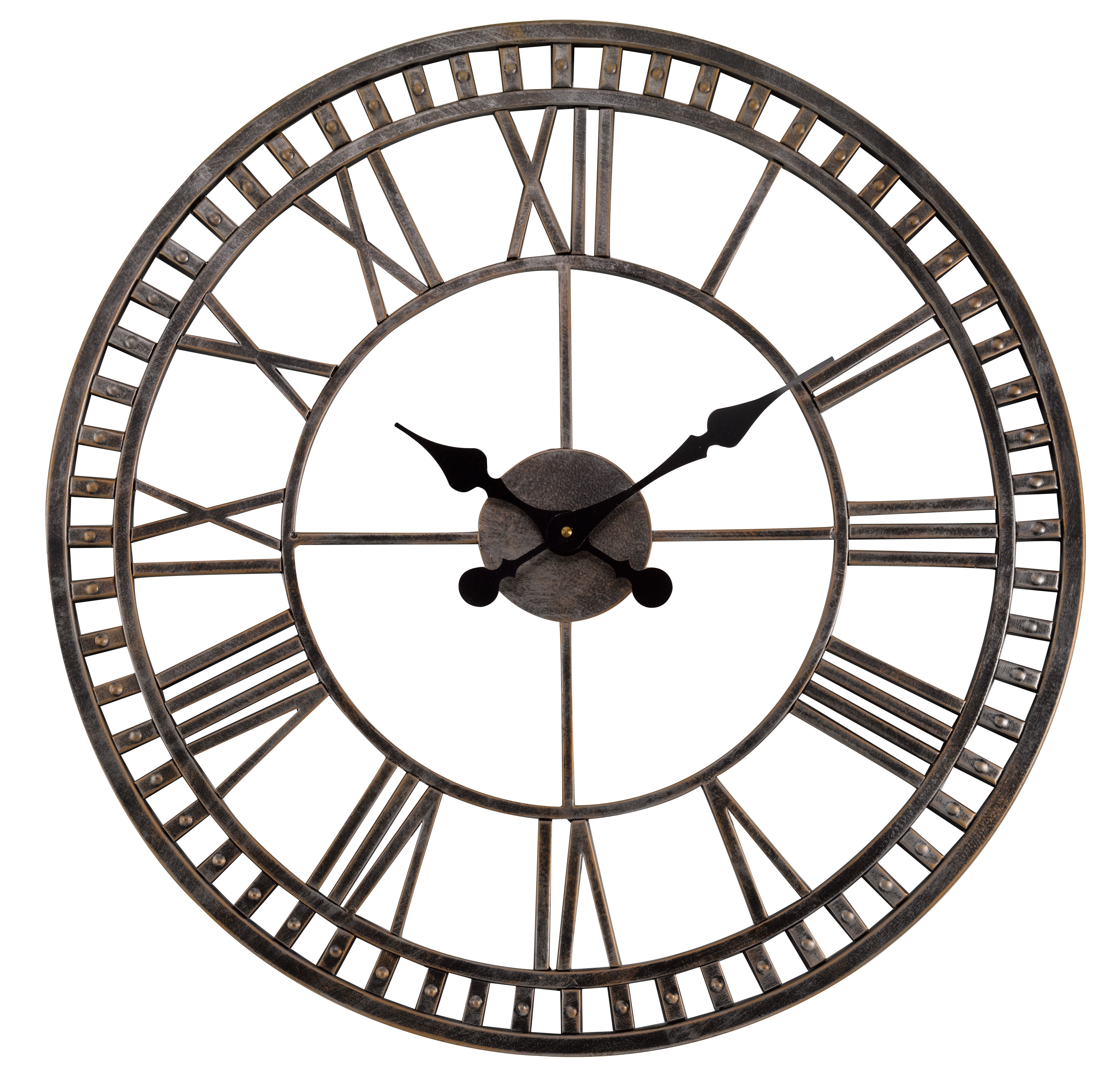 Buxton 23in Outdoor Skeleton Wall Clock