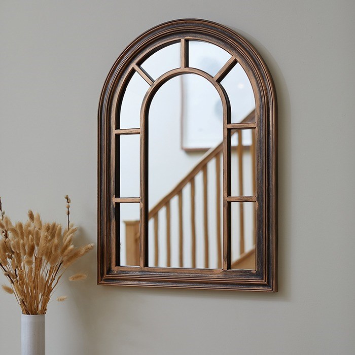Coppergris Arcadia Arched Wall Mirror