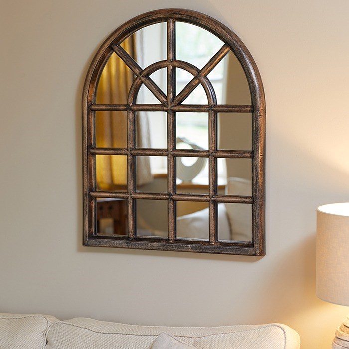 Coppergris Bellevue Arched Wall Mirror