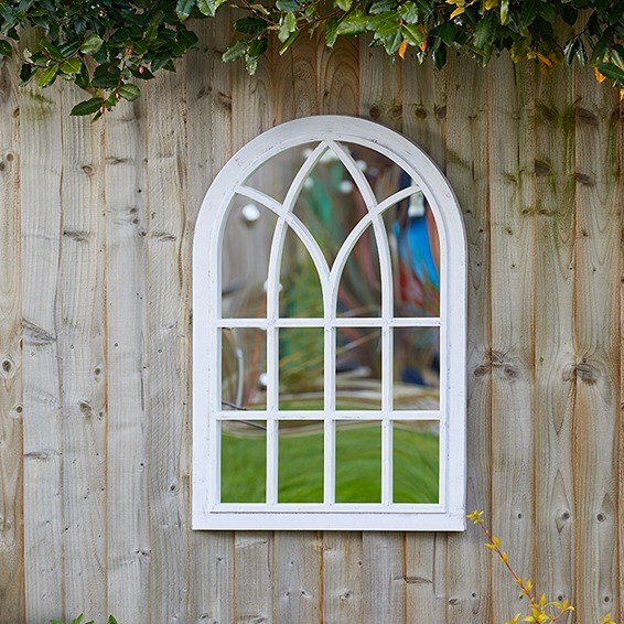 Silvergris Victorian Arched Wall Mirror