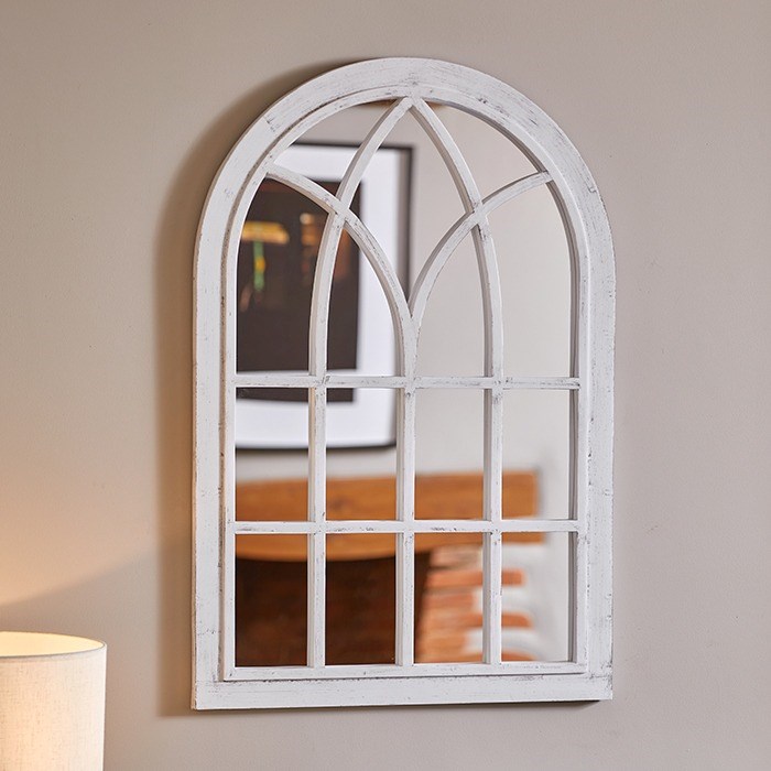 Silvergris Victorian Arched Wall Mirror