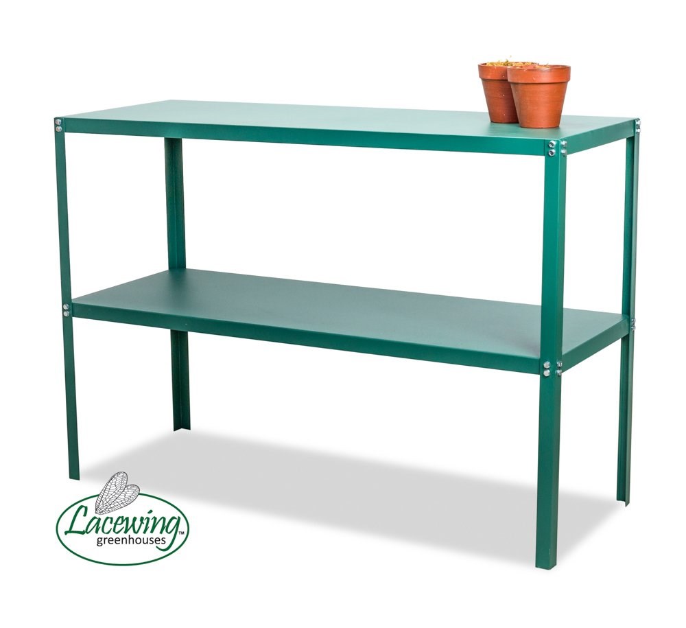 3' 10½\ Lacewing™ Essential 2 Tier Greenhouse Staging - Green