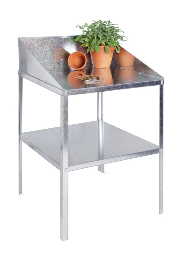 2' Lacewing™ Traditional 2 Tier Greenhouse Workstation - Silver