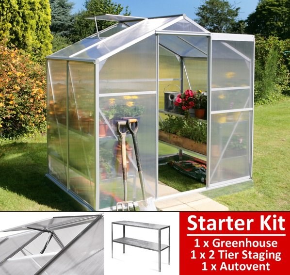 Lacewing™ 6ft x 4ft Essential Greenhouse Starter Kit