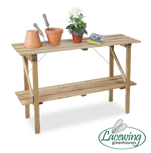 4' Lacewing™ 2 Tier Easy Store Greenhouse Staging