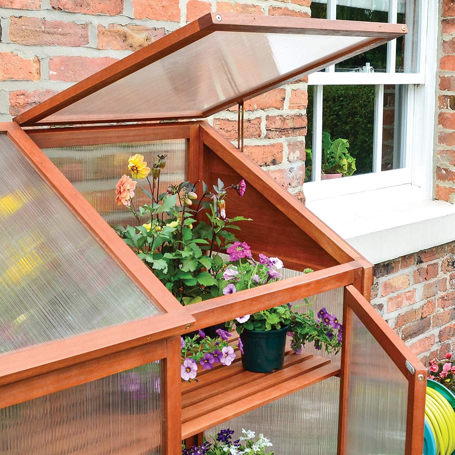H1.44m (4ft 9in) Hardwood Mini Greenhouse Cold Frame by Rowlinson®