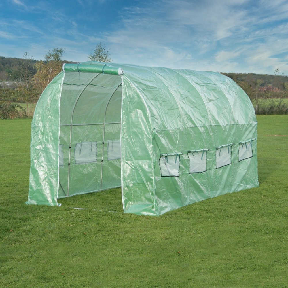 4m x 2m (13ft 1in x 6ft 7in) Premium Polytunnel Galvanised Frame by New Leaf™