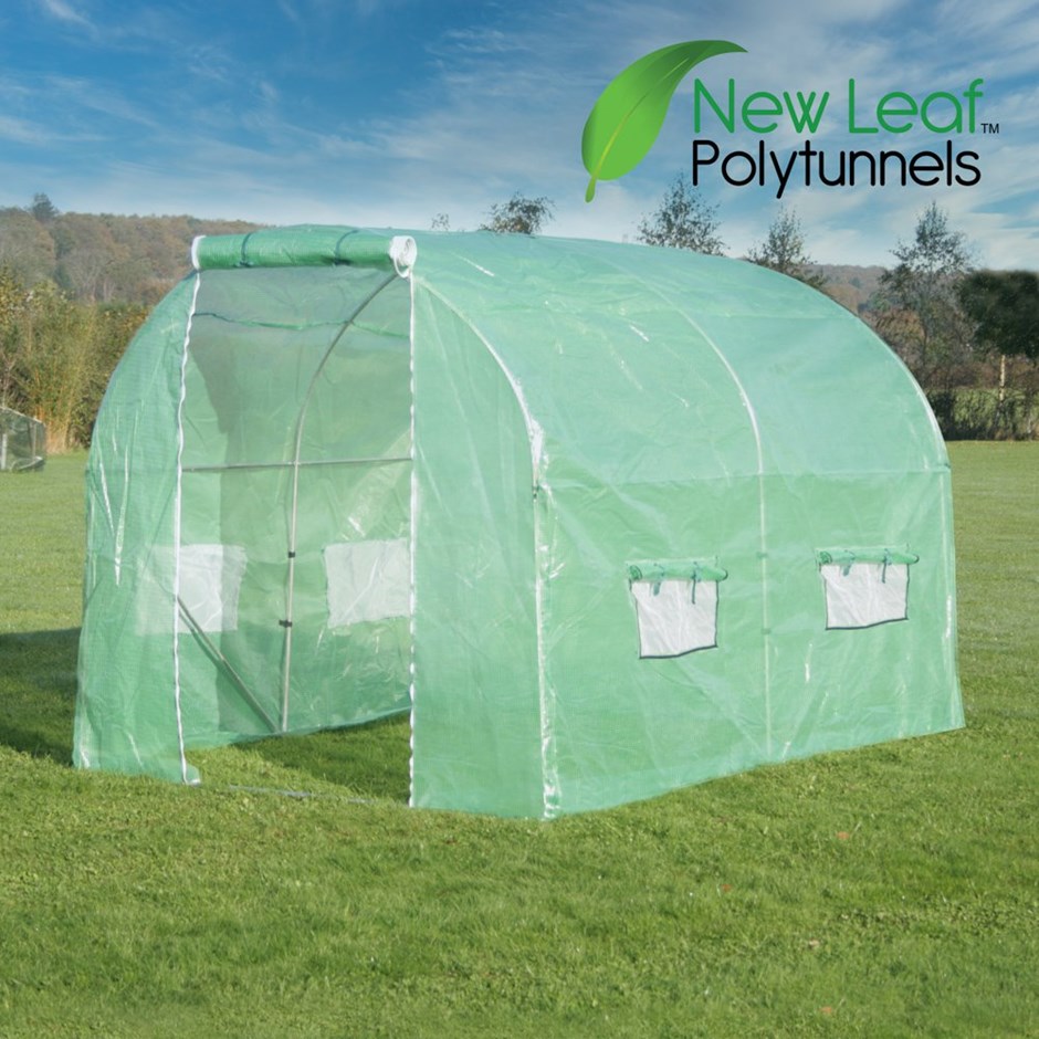 3m x 2m (9ft 10in x 6ft 7in) Premium Polytunnel Galvanised Frame by New Leaf™