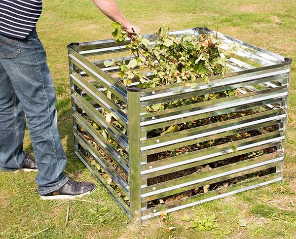 Easy-Load Galvanised Steel Slatted Compost Bin