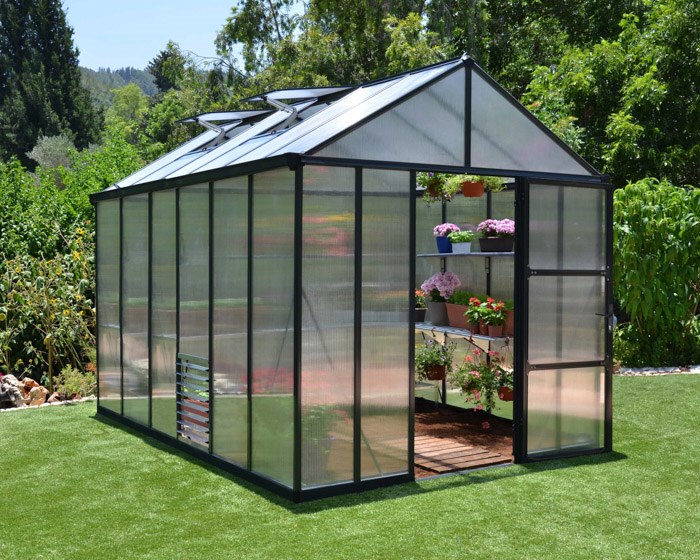 Palram - Canopia Glory Greenhouse 6x8 - Grey 6' x 8'