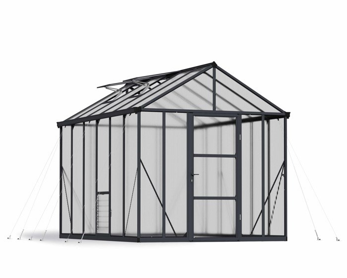 Palram - Canopia Glory Greenhouse 6x8 - Grey 6' x 8'
