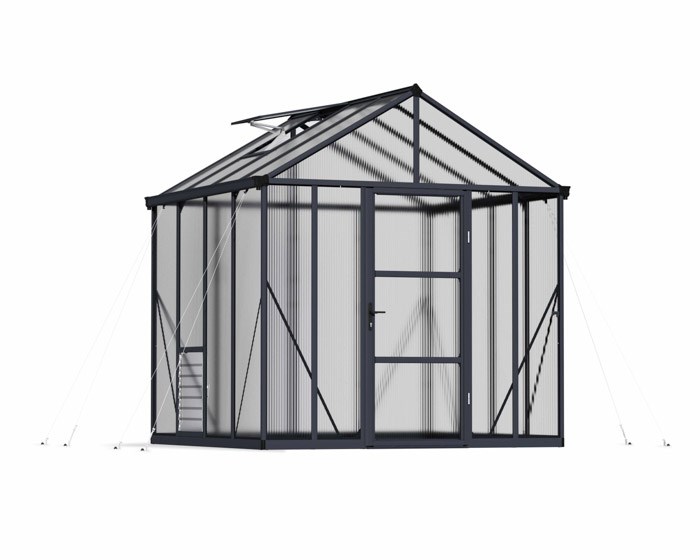 Palram - Canopia Glory 8x8 Greenhouse - Grey 8' x 8'