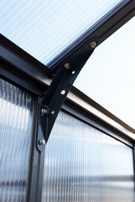 Palram - Canopia Glory 8x8 Greenhouse - Grey 8' x 8'