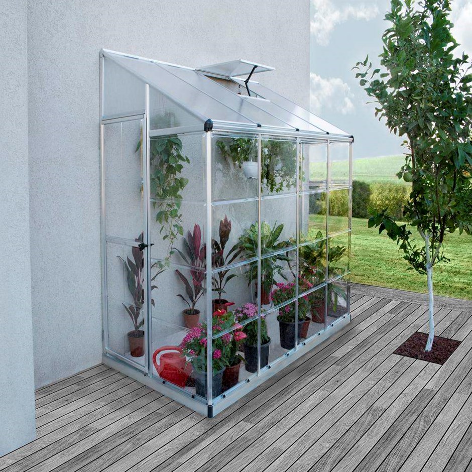 Palram - Canopia Lean To Grow House 8x4 - Silver Hybrid