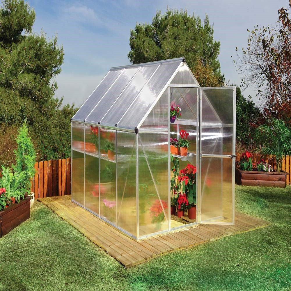 Palram - Canopia Mythos Greenhouse 6x8 - Silver 6' x 8'