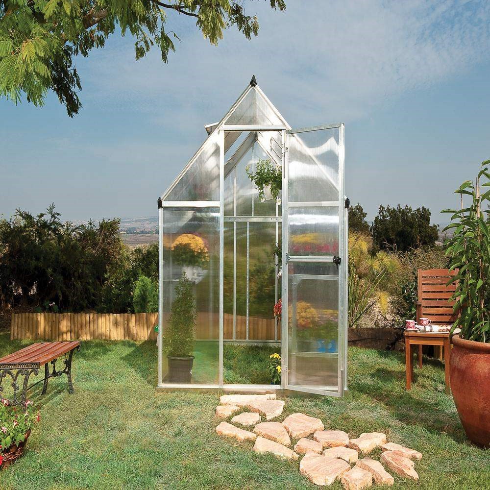 Palram - Canopia Mythos Greenhouse 6x8 - Silver 6' x 8'