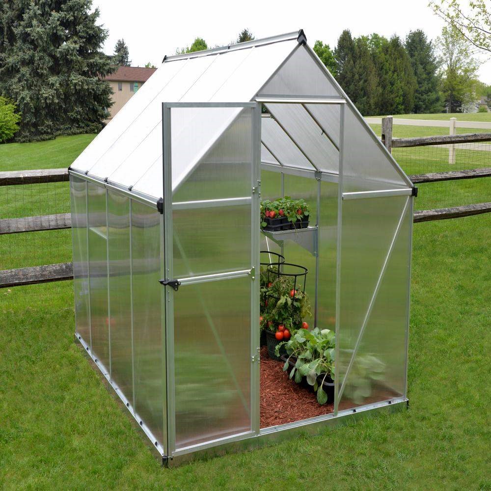 Palram - Canopia Mythos Greenhouse 6x8 - Silver 6' x 8'