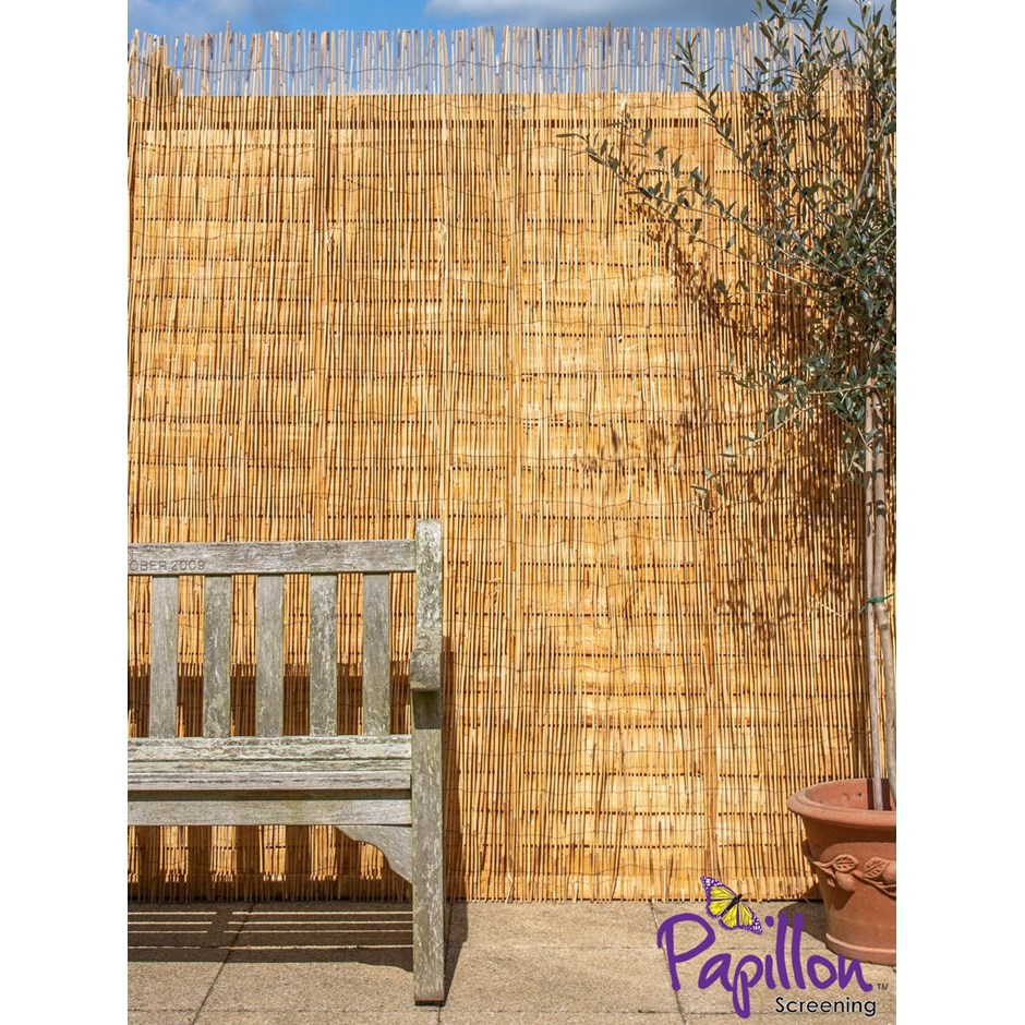 4m Peeled Reed Natural Fence Screening Roll