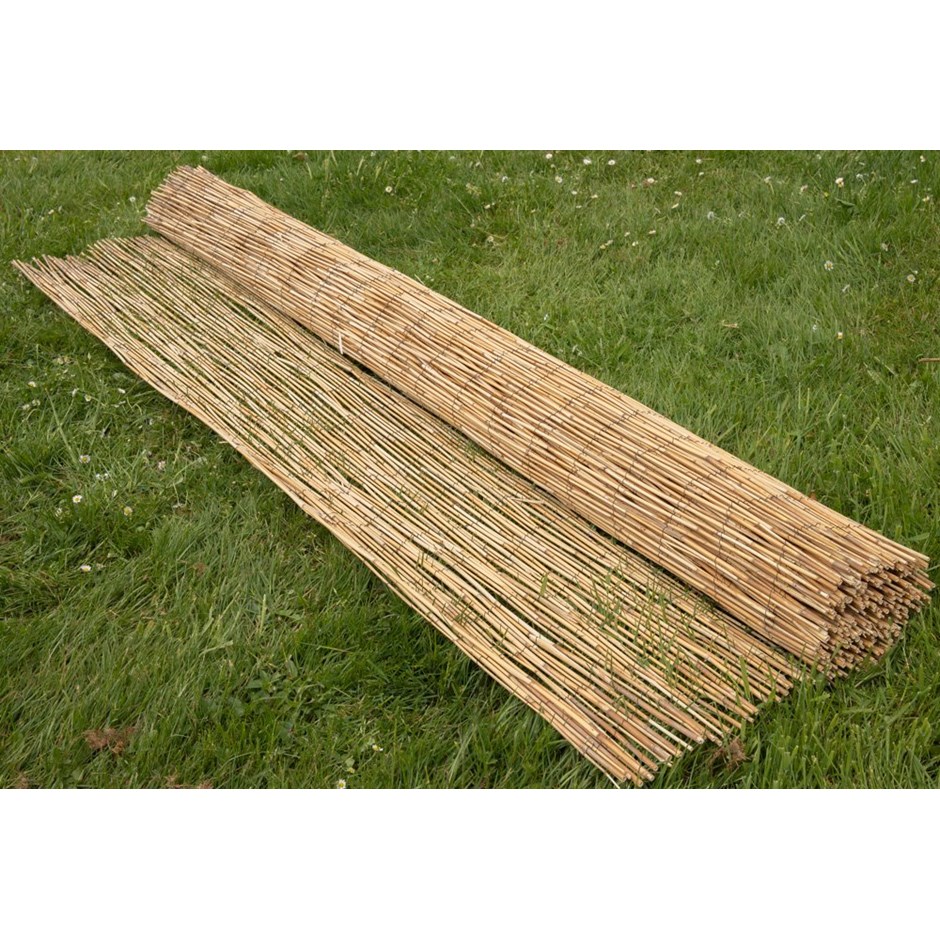 4m Peeled Reed Natural Fence Screening Roll