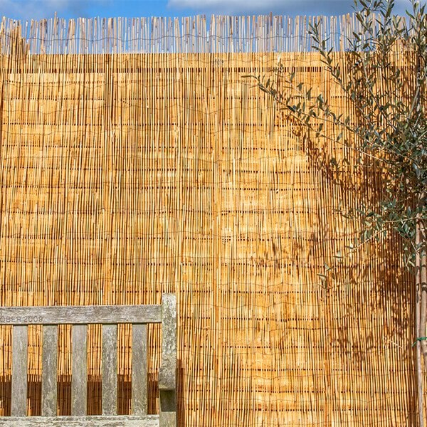 4m Peeled Reed Natural Fence Screening Roll
