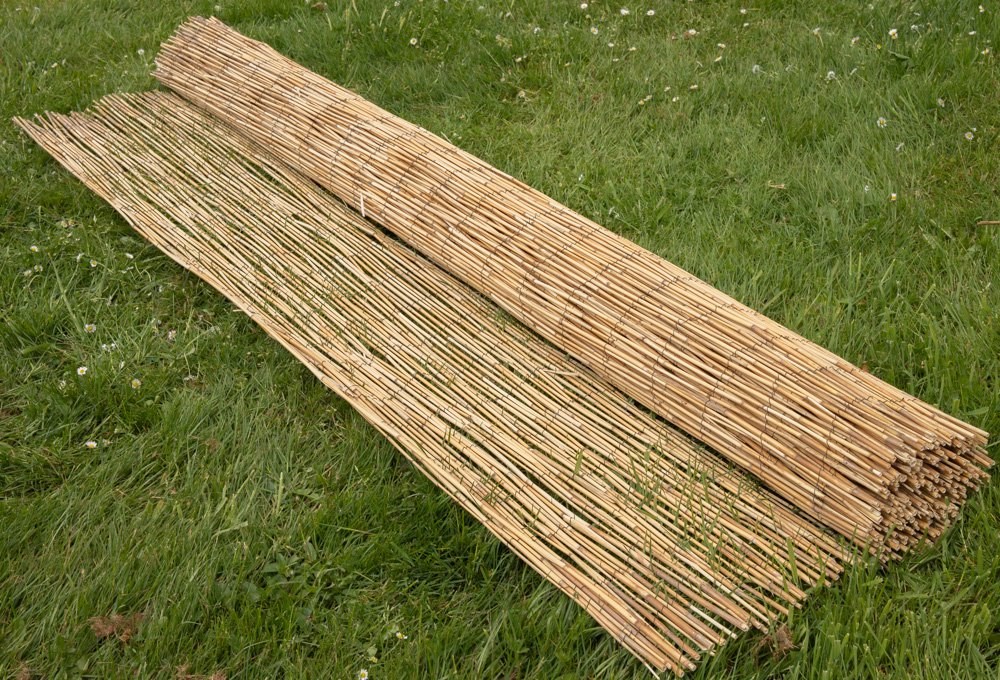 4m Peeled Reed Natural Fence Screening Roll