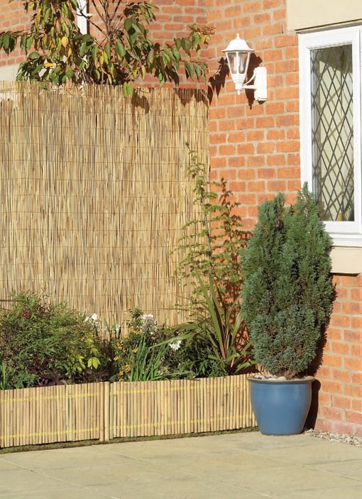 4m Peeled Reed Natural Fence Screening Roll