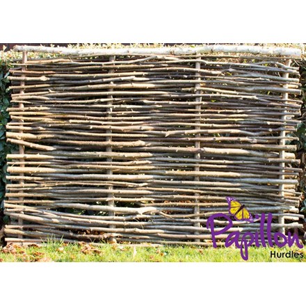 Birchwood Capped Hazel Hurdle Fence Panel 1.82m x 1.2m (6ft x 4ft) - Handwoven | Papillon™️