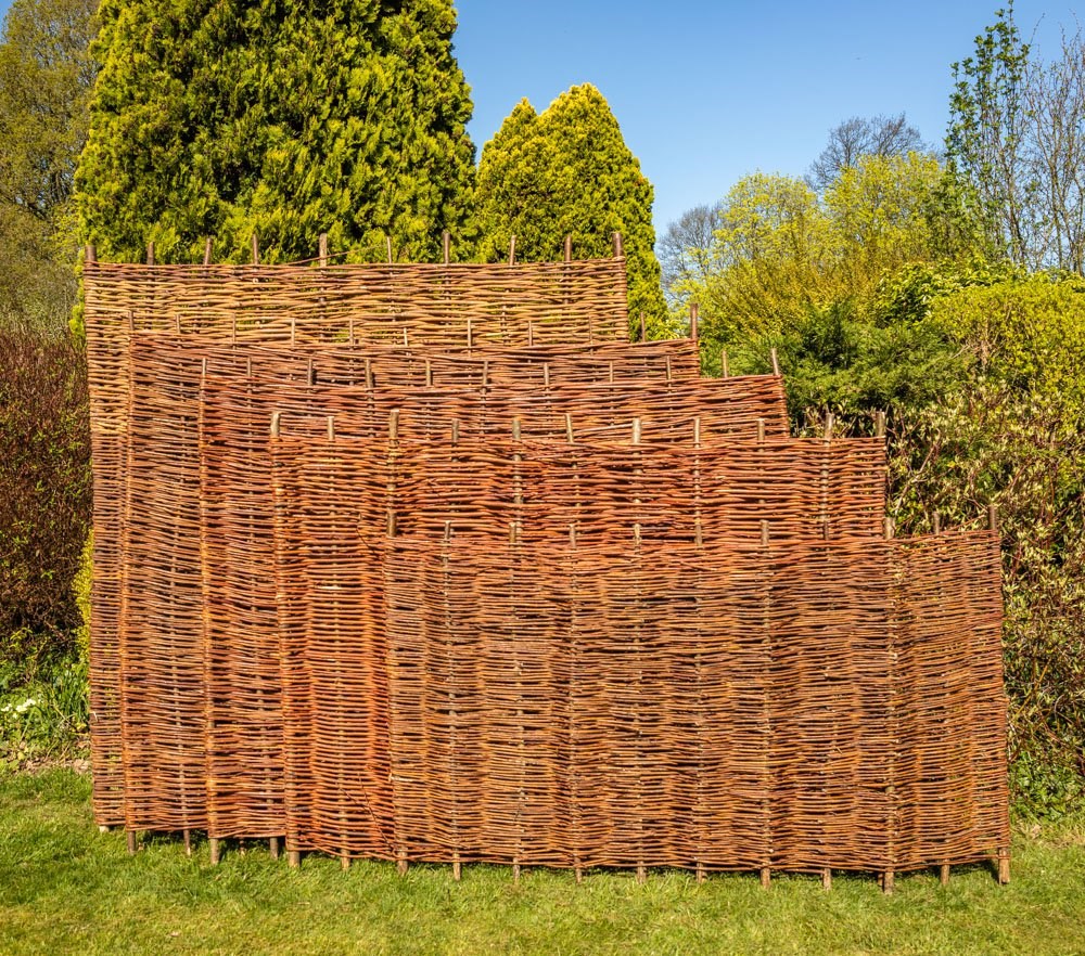 Willow Hurdle Fence Panel 1.82m x 1.2m (6ft x 4ft) - Handwoven by Papillon™️