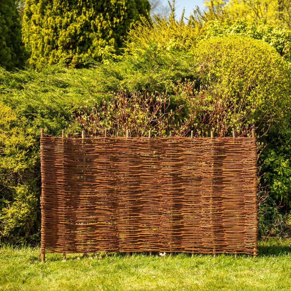 Willow Hurdle Fence Panel 1.82m x 0.9m (6ft x 3ft) - Handwoven by Papillon™️