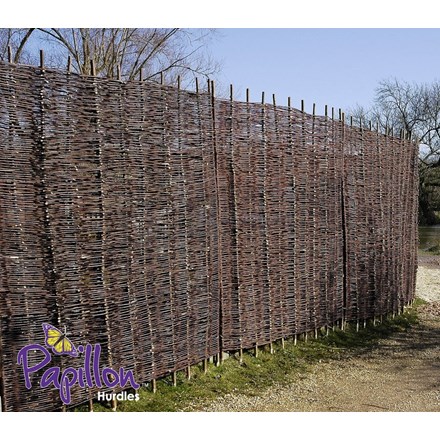 Willow Hurdle Fence Panel 1.82m x 1.82m (6ft x 6ft) - Handwoven by Papillon™️