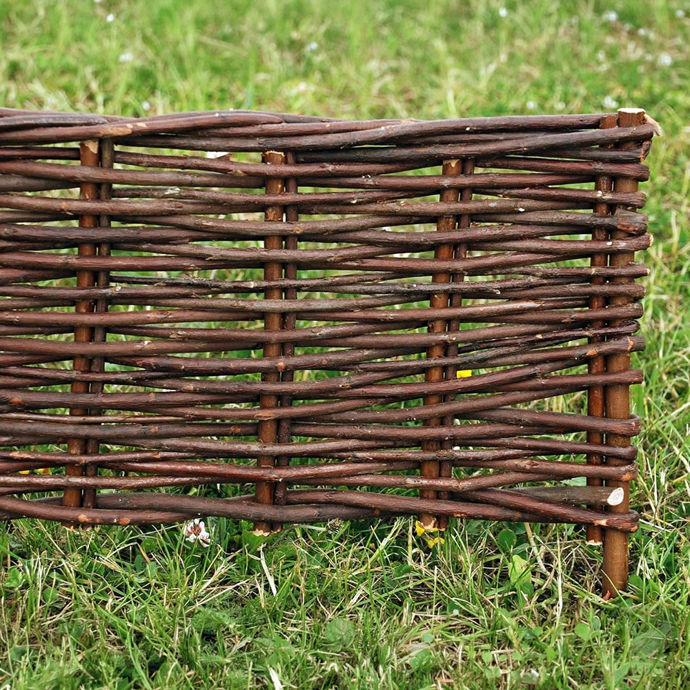 Natural Woven Willow Hurdle Garden Edging