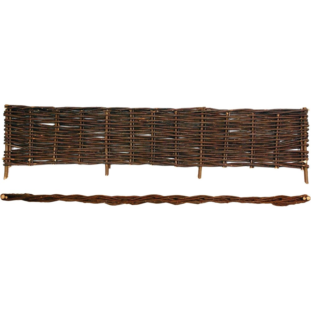 Natural Woven Willow Hurdle Garden Edging