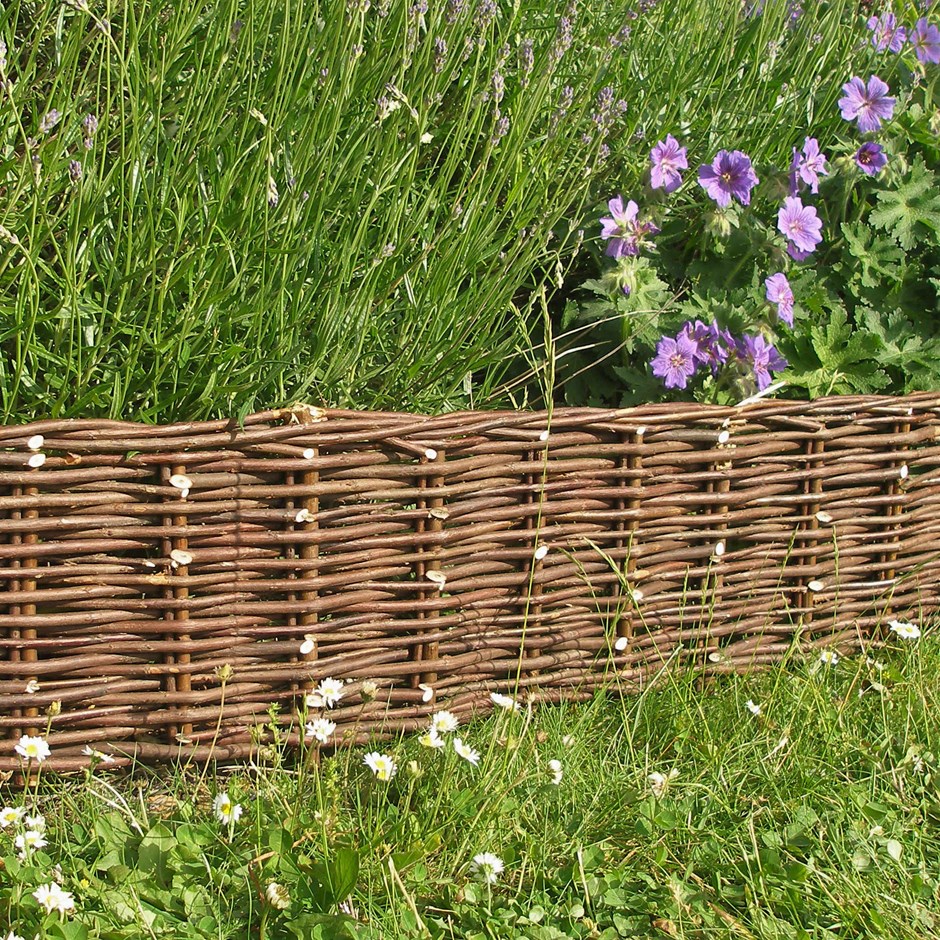 40m Woven Willow Hurdle Edging - H20cm - by Papillon™