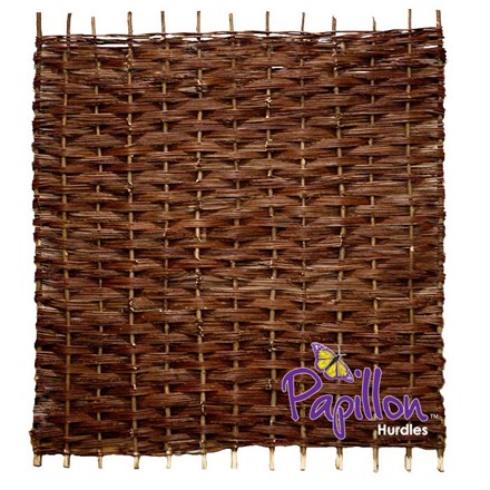 Willow Bunch Weave Hurdle Fence Panel 1.82m x 1.82m (6ft x 6ft) - Handwoven | Papillon™️