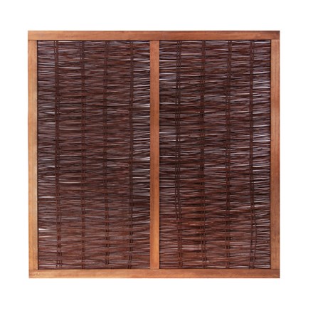 Premium Framed Willow Hurdle Fence Panel 1.82m x 1.82m (6ft x 6ft) - Handwoven | Papillon™️