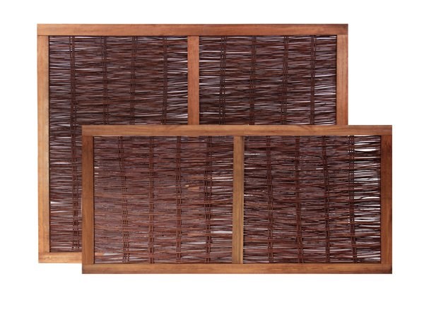 Premium Framed Willow Hurdle Fence Panel - Handwoven | Papillon™️