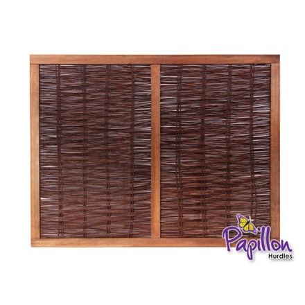 Premium Framed Willow Hurdle Fence Panel 1.82m x 1.37m (6ft x 4ft 6in) - Handwoven | Papillon™️